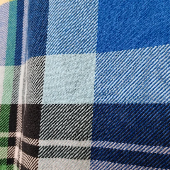 Blue plaid 💯 cotton shacket size M - Picture 5 of 9